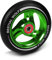 Bestial Wolf Race Rad für Scooter Freestyle, Durchmesser 100 mm (Grün)