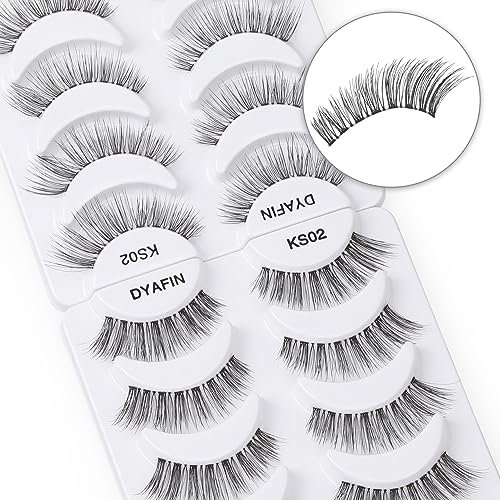 DYAFIN 3D Ciglia Finte Multipack Ciglia Finte Naturale Copertura Completa Nessuna Colla