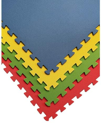 JARDIN202 - Esterilla Puzzle para Suelos de Gimnasio y Fitness | Colores | Protección de Goma Espuma, tatami puzzle Expandible 4 uds 60x60cm