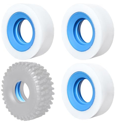 GoHobby 1.9 Tire Foam RC Crawler 1.9 Dual Stage Foam Inserts for Axial SCX10 90046 TRX4 Rock Crawler 1.9 Inch Wheel Tires, Set of 4