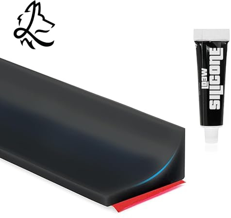 LD3W Self-adhesive seal Junta de baño – Junta de ducha de silicona autoadhesiva con tubo de silicona – Junta de puerta de ducha para un sellado óptimo (negro, 1, metros) (1 metro, negro)