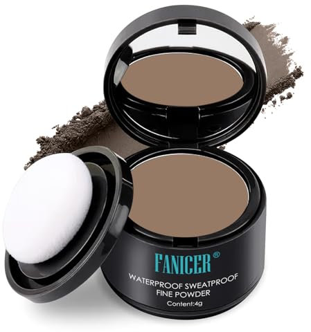 4g Ansatzpuder, Haaransatz Puder, Haarpuder für Dünnes Haar, Haar Concealer, Streuhaar zur Haarverdichtung für Frauen und Männer, Schnell und Einfach (Curry Dunkel)