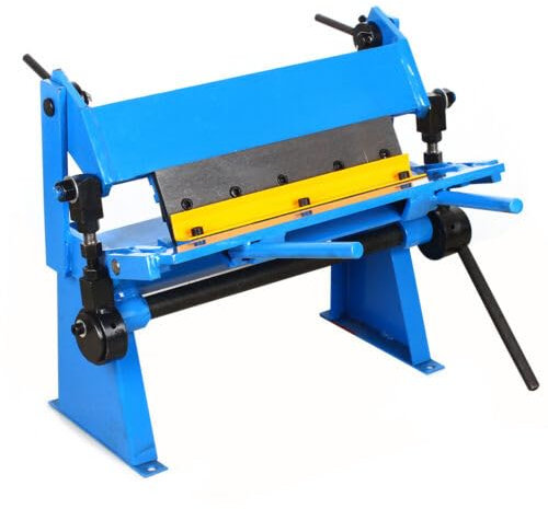 Blechbiegemaschine aus Eisen, Biegemaschine mit 305mm Arbeitsbreite, Abkantmaschine, 1mm Blechdicke, Schwenkbiegemaschine, Kantbank 135°, Abkantbank, Blau