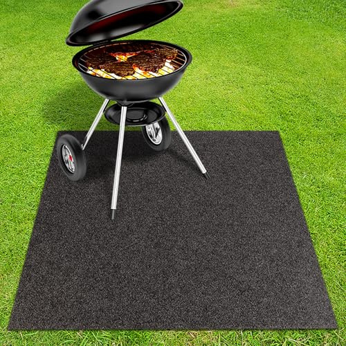 KARAT Dalton - Esterilla para protección del suelo para barbacoa o barbacoa de carbón vegetal, para exterior y balcón, 100 x 300 cm