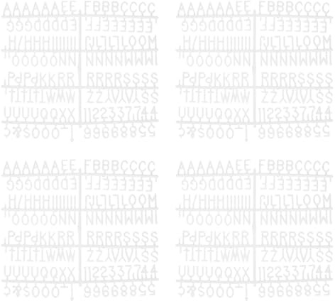 PATIKIL Letras de Tablero de Letras de 3/4 de Pulgada, 7 Piezas 1029 Letras de Fieltro para Tableros de Letras Universales para Tablero de Mensajes de Plástico Cambiable, Blanco