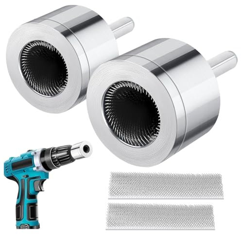 4Pack Copper Pipe Cleaner 15+22mm Drill Tube Cleaning Brush with Replaceable Brush, Electric Drill Pipe Cleaner Metal Copper Pipe Cleaner Pile Head Cleaner Brush for Electric Drill Bit