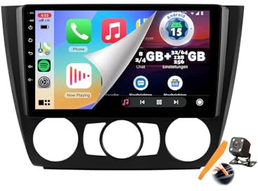 B,Y200S,YLOXFW Car Stereo Android 15.0 Radio for 1 Series E88 E82 E81 E87 2004-2014 GPS Sat Navigation 9'' Touchscreen DVD Multimedia Video Player FM BT with Carplay 4G 5G WiFi DSP SWC