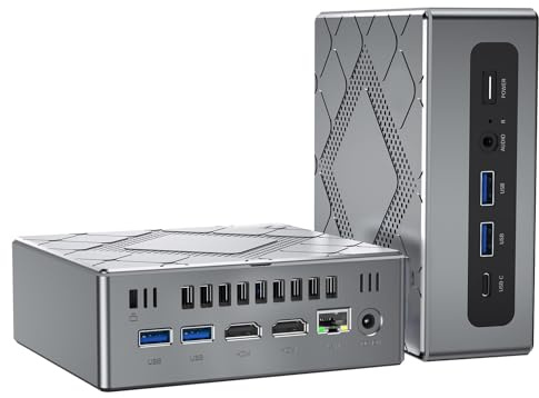 NiPoGi CK10 Mini PC W11 Pro Ιntel Core i5 12450H(4,4GHz,12C/12T,12MB Cache) Computer da scrivania 16GB+16GB RAM 3200MHz+512GB M.2 NVMe SSD, WiFi6/BT5.2/2*HDMI+ 1*VGA Triple Display 4K UHDHD/Tipo C