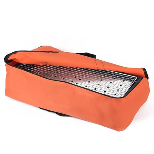 Bolsa de almacenamiento de tela Oxford impermeable para barbacoa, organizador portátil de tela gruesa para camping, picnic, barbacoa, transporte de herramientas (grande)