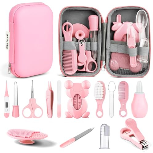 flintronic 20 delar babyvårdsset, babyvårdskit och hygien, babyvårdstillbehör med borste, kam, nagelklippare