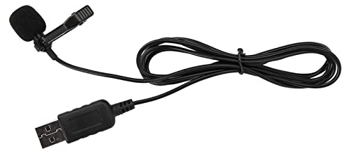 Jiawu USB-klämma på Mikrofon, Rundstrålande Hög Känslighet Anti-brus PC-klämma på Mikrofon, Mini Clip- med Kragklämma för Videochatt Inspelning Av Internetsändningar