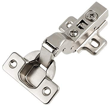 PinLin 10 Pack 105 Degree Soft Close Kitchen Cabinet Hinge 35mm Plate Inset Cupboard Door Hinges, Screws Included