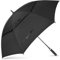 NINEMAX Regenschirm Groß Sturmfest,Golf Stockschirm XL Automatik Auf,62 Inch Regenschirm für Herren Damen,Doppelt üBerdachung BelüFtet(Schwarz)