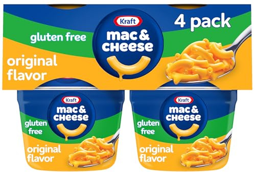 Kraft Gluten Free Mac and Cheese, Corn Pasta, 4 Cups, for Easy Dinner or Dinner Sides, Original Flavor, No Artificial Flavors, Preservatives or Dyes, 1.9 oz