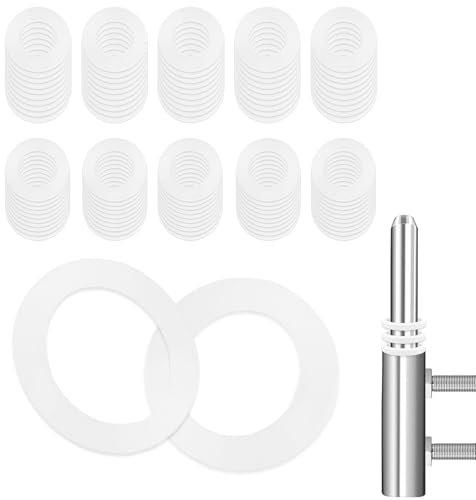 100 Pièces Rondelles Pour Gonds de Porte,Joint de Vidange Voiture Joint de Bouchon de Vidange,50 Pièces 10,2 x 14,5 x 1mm/ 50 Pièces 10,2 x 14,5 x 2mm,Rondelles en Nylon pour Robinets