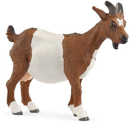 SCHLEICH Farm World - Cute, 9cm Goat Toy for Kids. Realistic Hand-Painted Farm Animal Toys for Boys and Girls. Fun Educational Figure for Screen-Free, Imaginative Learning for Children Ages 3+ 14887