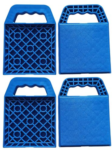 Cuñas de nivelación para autocaravana, juego de 4 alfombrillas antisustitución para remolques | Soporte antideslizante para nivelación y estacionamiento – , viajes, picnic, playa, camping,