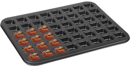 Foppla Mini Muffin Tray, Carbon Steel Cupcake Pan,Nonstick Easy to Clean Brownie Bite Pan for Cheesecake Cake Party Supplies