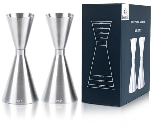 Lexenic 1oz/2oz Japanese Jigger, Dual Marking,2Pack