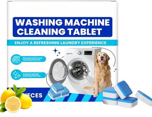 12PCS Washing Machine Cleaner, Washing Machine Tablets & Descaler, Washer Cleaner for all types and styles of washing machines, Lime/scale Remover, Removes Odor & Build-Up for Long-Lasting Freshness