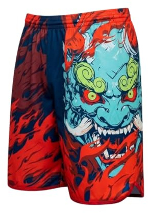 Okeo Pantaloncino Beach Volley Unisex, Pantaloncini Sportivi Uomo Donna, Tessuto Leggero e Traspirante, Asciugatura Rapida, vestibilità Comoda, Ideali per Allenamento (Oni, XL)
