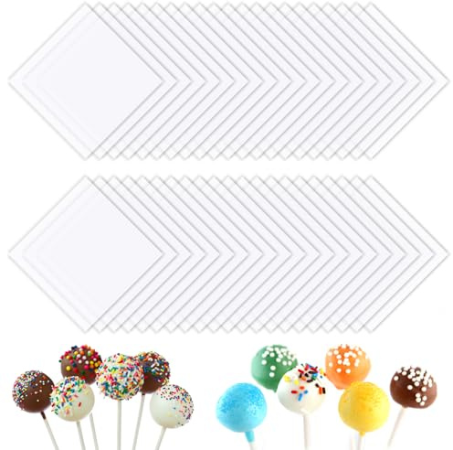 mypartyco 160 Clear Cellophane Sheets, 20 * 20cm Cellophane Wrap | OPP Wrap Transparent for Candy Treats Gift Favors DIY Crafts Parties Holidays Events, Clear, Flexible, Waterproof