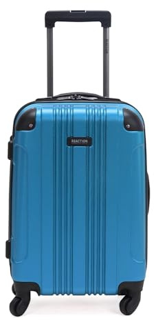 Kenneth Cole REACTION Out of Bounds Lightweight Hardshell 4-Wheel Spinner Luggage, Teal, 20-Inch Carry On