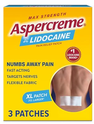 Aspercreme 4% Lidocaine Pain Relief XL Topical Patches, 4-Count