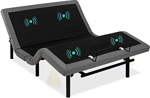 Best Choice Products Ergonomic Queen Size Adjustable Bed Frame, Electric Base w/Wireless Remote Control, Nightlight, Massager, 2 USB Ports