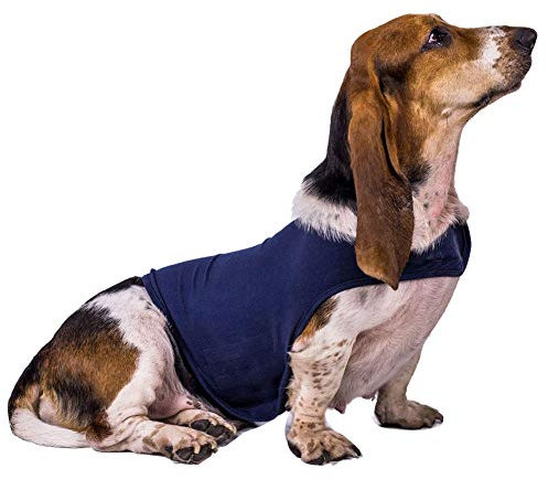 YAOTT Angstjacke für Hunde Beruhigungsweste für Hunde Dog Anxiety Lightweight Comfort Calming Shirt für Kleine Mittelgroße Haustier Blau M