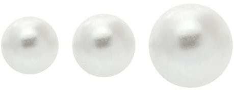 VGOL 100PCS Boutons Perle Blanc Demi Rond Décoratifs pour DIY Couture Chandail Chemise Manchette Jupes Artisanat - 10mm 11.5mm 15mm