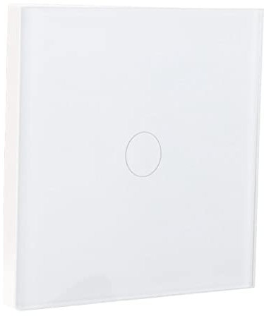 Interrupteur de Lumière de Panneau de Verre Interrupteur de Lumière Tactile Mural 110V à 240V Panneau de Commutateur de Lumière Blanche avec Indicateur pour la Maison