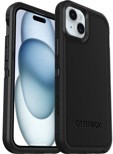 OtterBox Defender XT Hülle für iPhone 15 Plus/iPhone 14 Plus mit MagSafe, stoßfest, Ultra-robust, schützende Hülle, 5X getestet nach Militärstandard, Schwarz