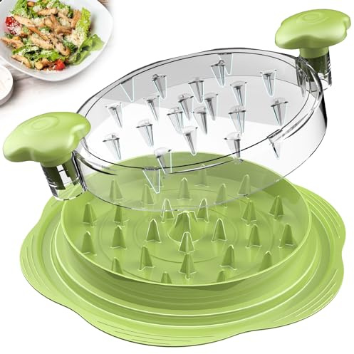 SURETIVIAN Kycklingdokumentförstörare stor kyckling bröst dokumentförstörare verktyg twist med borste och gaffel; synligt kött dokumentförstörare maskin, halkfri remsa, ergonomiskt handtag, BPA-fri,