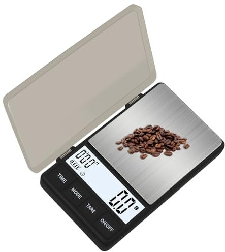 WIYETY Espresso Kaffeewaage mit Timer: Digitale Kaffeewaage mit Batterien, Kleine Tropfkaffeewaage, Exakte Feinwaage, Küchenwaage, Barista Waage, Lebensmittelwaage zum Küche Wiegen, Backen