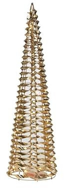 URBNLIVING Illuminated Christmas Tree Cone Pyramid LED Light Tower 3 Sizes - Festive Fairy Lights Decoration for Indoors & Outdoors, Elegant Xmas Display Holiday Decor for Home & Garden