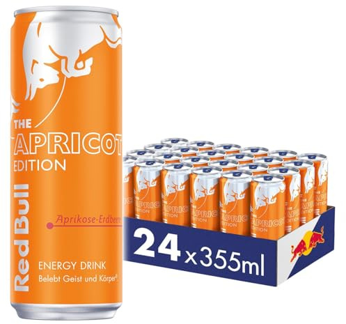 Red Bull Energy Drink Apricot Edition - 24 x 355 ML - Getränke mit Aprikose-Erdbeere-Geschmack, EINWEG (24 x 355 ml)
