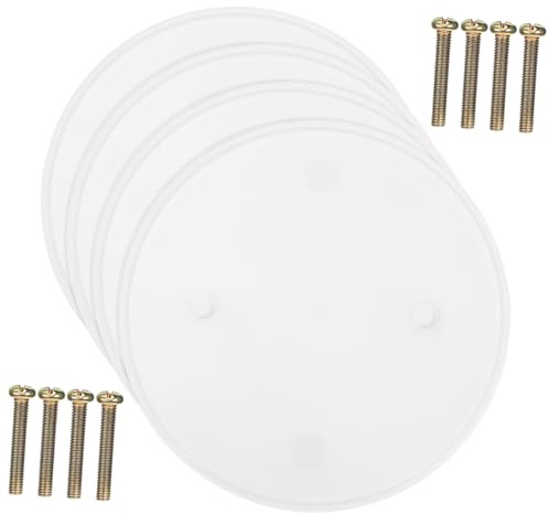 DOITOOL Piastra Di Copertura Rotonda in Plastica Per Foro Nel Soffitto e Parete, Copertura Vuota Per Scatola Elettrica, Set Da 4 Pezzi, Facile Installazione Per Uso Domestico e Ufficio