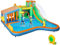 AIYAPLAY Bouncy Castle, Inflatable Bounce House Trampoline with 680W Blower, Water Slide, Splash Pool, Basketball Hoop, Ball Pits, Climbing Wall, Water Gun, Ring Toss, for Kids Outdoor Indoor