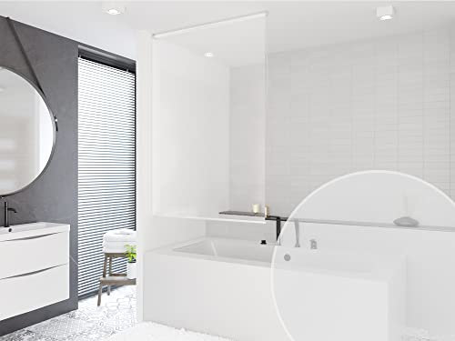 probath Cortina de ducha básica con 14 diseños y 13 anchos a elegir, color negro, verde y blanco, transparente, azul y gris claro (transparente, 100 x 240 cm)