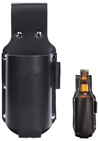 TPZORJX Portabottiglie per birra, cintura porta birra,porta birra da cintura,in pelle, per bottiglie, per la birra, per uomini, per la festa del papà, Natale, per gli amanti della birra, viaggi,