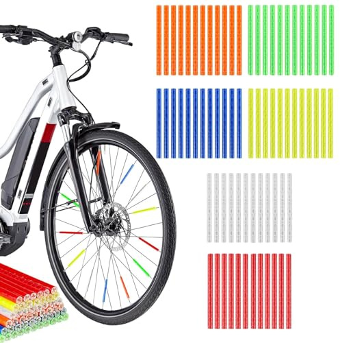 Speichenreflektoren Fahrrad, 72 Stück Bunte Speichen Reflektoren Kinder 360° Sichtbarkeit Wasserdicht für MTB Rennrad Kinderfahrrad