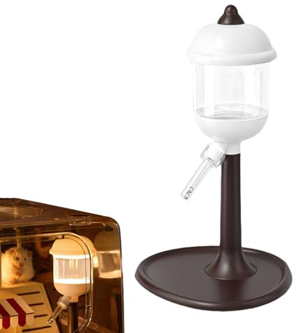 Small Pet Water Bottle,Hamster Water Bottle for Glass Tank - Waterer Drinker with Night Light, Pet Supplies for Gerbil Bunny Mice Ferret Squirrel Small Animal