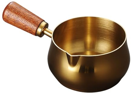 Cacerola De Acero Inoxidable,Olla Pequeña y Práctica de Acero Inoxidable Antiadherente - Cazo Calientaleche de Utensilios de Cocina | para Kétchup, Sopa, Estofado, Bebidas Calientes, Leche y Mantequil