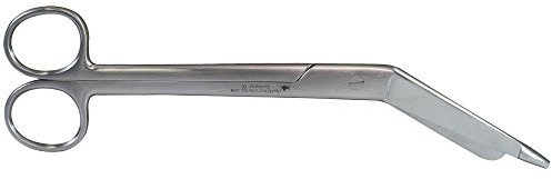 SANISMART | PROFI Verbandschere nach Lister | 20 cm | Kniegebogen & abgewinkelt | Rostfreier Edelstahl | Mattiert & präzise