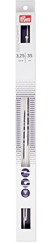 Prym 190325-1 Agujas de Tejer, Blanco, 3.25 mm
