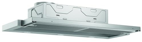 Bosch DFL094A51 Serie 4 Flachschirmhaube, 90 cm breit, Um- & Abluft, Made in Germany, EcoSilence Drive leiser und effizienter Motor, LED-Beleuchtung gleichmäßige Ausleuchtung, Kurzhubtasten