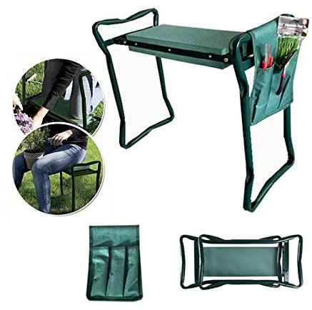 FGHSD Garten-Klappkniebank, Stuhlpolster, Hocker, Stahlrahmen, Werkzeug, Mehrzweck, einfach, entspannen, Gartenkniebank, Gartenarbeit, einfach zu tragen und zusammenklappbar