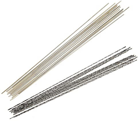 Hojas de Joyería de Tungsteno, 12 Piezas, Hojas de Sierra de Cera en Espiral, Herramienta de Tallado de Sierra de Desplazamiento para Joyería (1 Paquete)