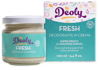 Deoly Fresh Plastic Free Deodorante in crema super fresco a lunga durata 100 ml Deodorante solido naturale